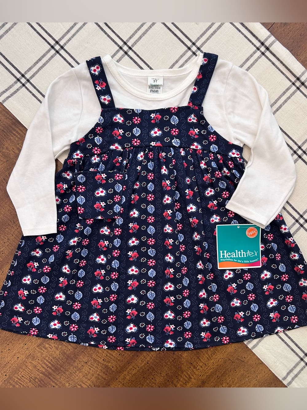 NWT Vintage Healthtex Jumper Dress Toddler Girls 3T